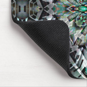 Hexagon mit Banner und Graffiti, digital Mousepad