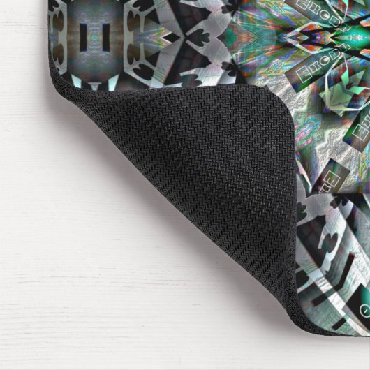 Hexagon mit Banner und Graffiti, digital Mousepad (Ecke)