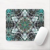 Hexagon mit Banner und Graffiti, digital Mousepad (Mit Mouse)