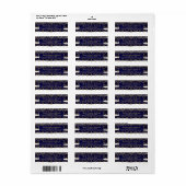 Hexagon Modern Navy Blue Gold Geometric Wedding (Vorne)