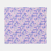 Hexagon Muster 01b.Blau. Lpink BG Fleecedecke (Vorderseite (Horizontal))