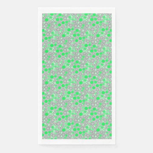 Hexagon Muster 02b.Green LGrey BG Serviette (Vorderseite)