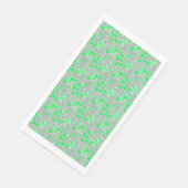 Hexagon Muster 02b.Green LGrey BG Serviette (Ecke)