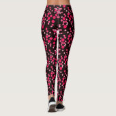 Hexagon Muster 03b.Pink Black BG Leggings (Rückseite)