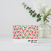 Hexagon Muster 04 Visitenkarte (Stehend Vorderseite)