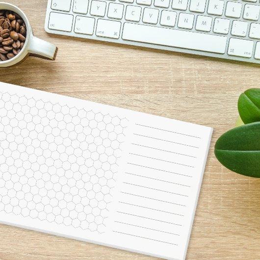 Hexagon Muster Bio Chemie Nachhinweise Post-it Klebezettel