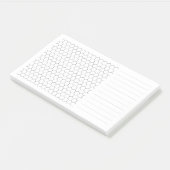 Hexagon Muster Bio Chemie Nachhinweise Post-it Klebezettel (angewinkelt)