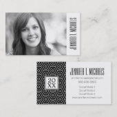 Hexagon-Muster des Foto-Abschluss-| Telefonnummerkarte (Vorne/Hinten)