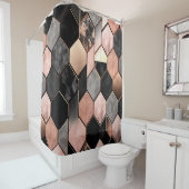 Hexagon Muster Duschvorhang (Beispiel)