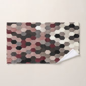 Hexagon-Muster im Grau und in den Badhandtuch Set (Handtuch)