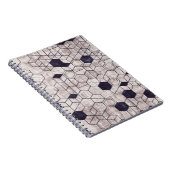 Hexagon-Muster, isometrisch, grungenhaft Notizblock (Rechte Seite)
