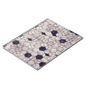 Hexagon-Muster, isometrisch, grungenhaft Notizblock (Linke Seite)