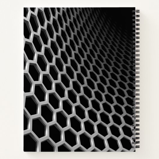 Hexagon Muster Notizblock (Rückseite)