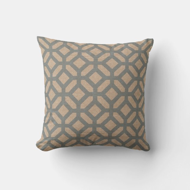 Hexagon-Muster-Strand-Blau Kissen (Vorderseite)