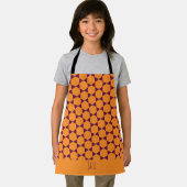 Hexagon Orange Violet Minimales Muster Schürze (Insitu)