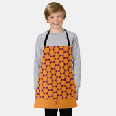 Hexagon Orange Violet Minimales Muster Schürze (Getragen)
