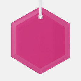 Hexagon-Ornament aus Hot Pink Ornament Aus Glas