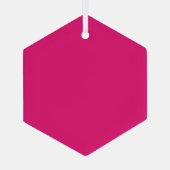 Hexagon-Ornament aus Hot Pink Ornament Aus Glas (Rückseite)