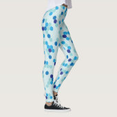 Hexagon Pattern Blue Leggings (Rechts)