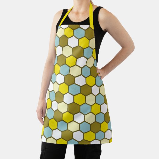 Hexagon Pattern in Yellow, Green and Blue Schürze (InSitu)