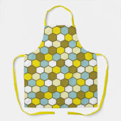 Hexagon Pattern in Yellow, Green and Blue Schürze (Vorderseite)