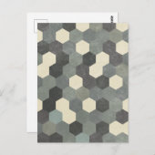 Hexagon Pattern Postkarte (Vorne/Hinten)