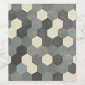 Hexagon Pattern Weinetikett (Einzelnes Label)
