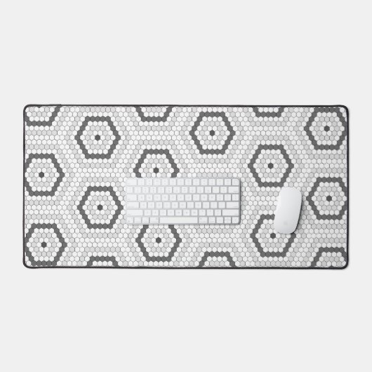 Hexagon Penny Tile Hex Tile Muster Schreibtischunterlage (Tastatur & Maus)