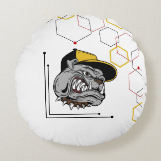 Hexagon-Pitti gespiegelt Kissen rund