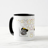 Hexagon-Pitti gespiegelt Kombinations- Tasse (Vorderseite Links)