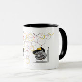 Hexagon-Pitti gespiegelt Kombinations- Tasse (VorderseiteRechts)