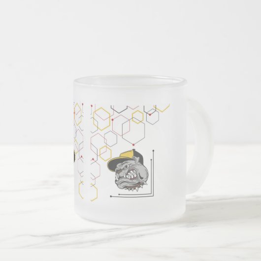 Hexagon-Pitti gespiegelt Mattglastasse (VorderseiteRechts)