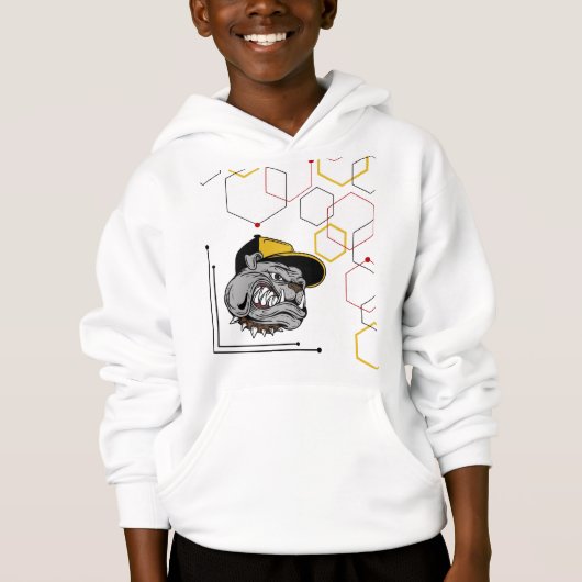 Hexagon-Pitti Kinder Pullover Hoodie (Vorderseite)