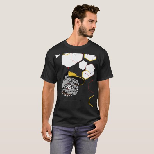 Hexagon-Pitti T-Shirt Basic Dunkel (Vorne ganz)