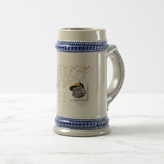 Hexagon-Pitti zweifarbiges Bierglas (VorderseiteRechts)