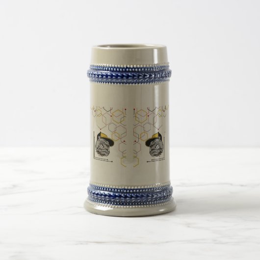 Hexagon-Pitti zweifarbiges Bierglas (Mittel)