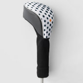 Hexagon Polka Driver Golf Head Cover Headcover (angewinkelt)