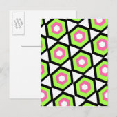 Hexagon Postkarte (Vorne/Hinten)
