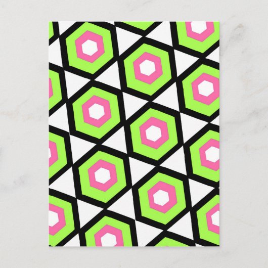 Hexagon Postkarte (Vorderseite)