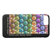 Hexagon Quilt Warm Rainbow IP6 (Personalisiert) Case-Mate iPhone Hülle (Rückseite (Horizontal))
