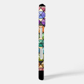 Hexagon Quilt Warm Rainbow (Personalisiert) Case-Mate iPhone Hülle (Rückseite / Rechts)