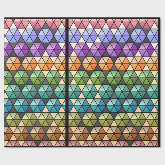 Hexagon Quilt (Warm-Regenbogen) v2 Geschenkpapier (Flach)