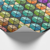 Hexagon Quilt (Warm-Regenbogen) v2 Geschenkpapier (Ecke)