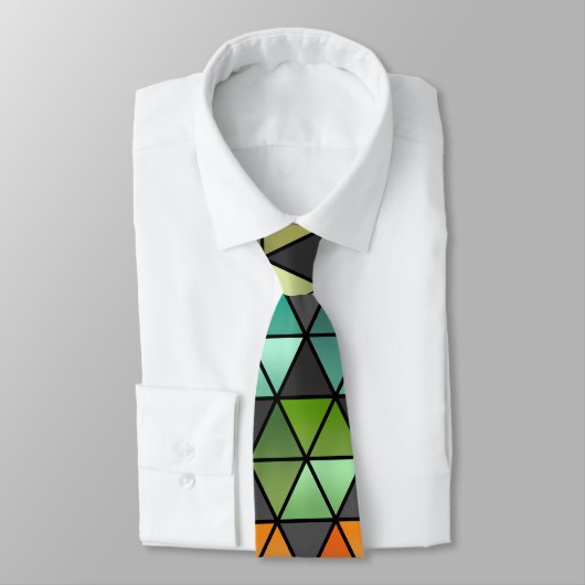 Hexagon Quilt (warmer Regenbogen) Krawatte (Gebunden)