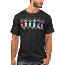 Hexagon-Regenbogen-Prallplatten-Shirt