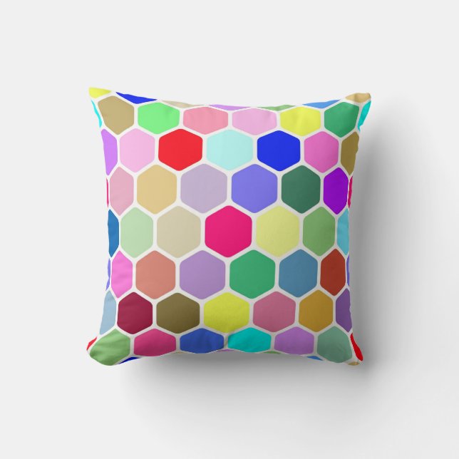 Hexagon Reversible Throw Kissen (Vorderseite)