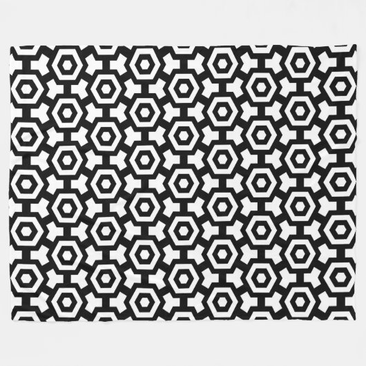 Hexagon Rings Fleece Blanket (Vorderseite (Horizontal))