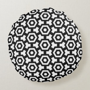 Hexagon Rings Throw Kissen