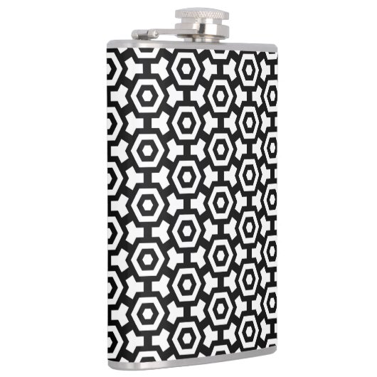 Hexagon Rings Vinyl Wrapped Flask 8oz Flachmann (Rechts)