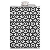 Hexagon Rings Vinyl Wrapped Flask 8oz Flachmann (Rückseite)